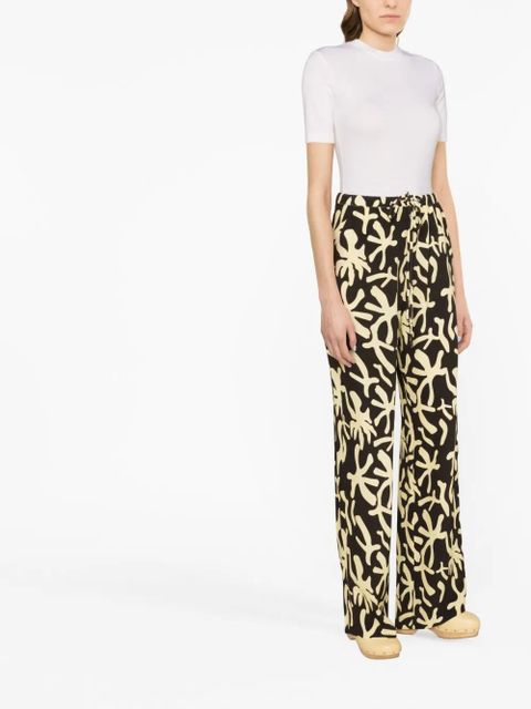 Nanushka abstract-print drawstring trousers - Black