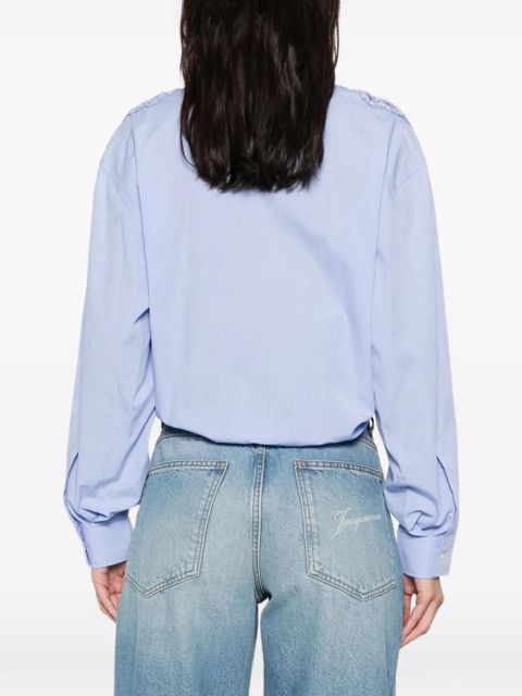 SANDRO embellished shirt - Blue