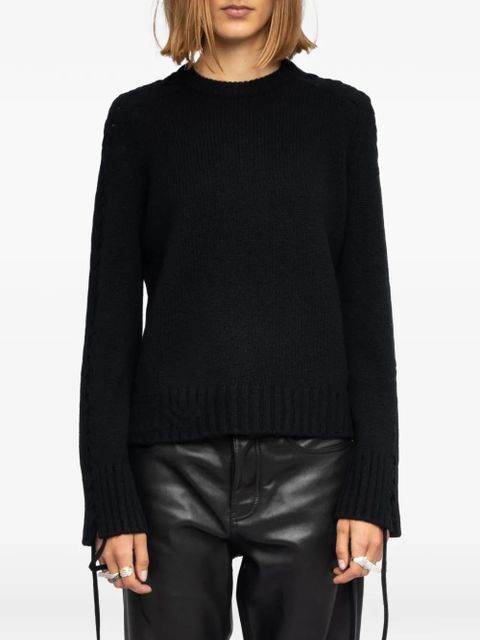 Zadig&Voltaire Malty sleeve tie sweater - Black