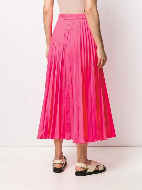 Valentino Garavani tied-waist pleated skirt - Pink