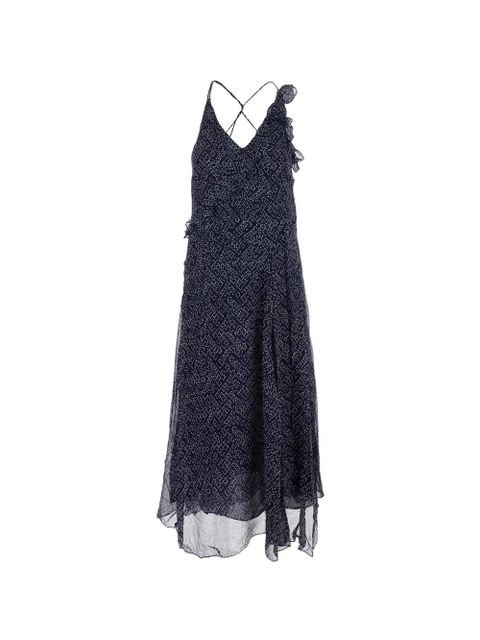 MARANT ÉTOILE Luxie ruffled maxi dress - Blue - zdjęcie produktu nr 1