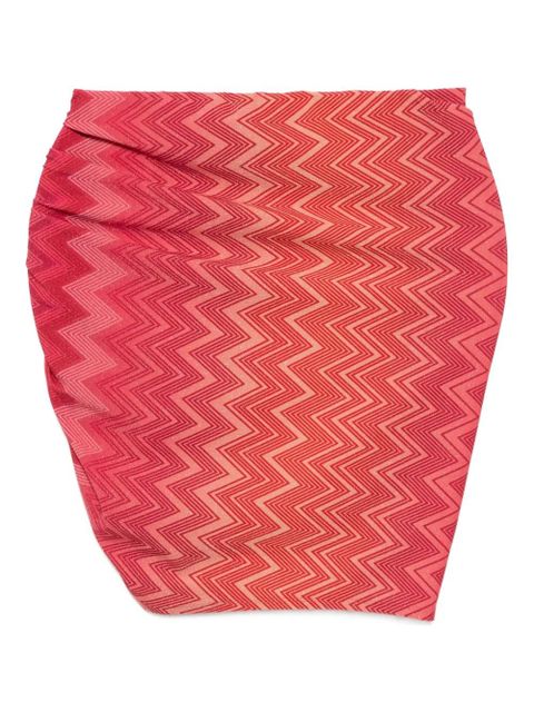 Missoni zig zag wrap skirt - Red - zdjęcie produktu nr 2
