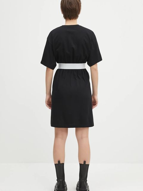 MM6 Maison Margiela sukienka bawełniana kolor czarny mini rozkloszowana S52DA0063