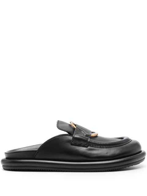 Moncler Bell leather mules - Black - zdjęcie produktu nr 1