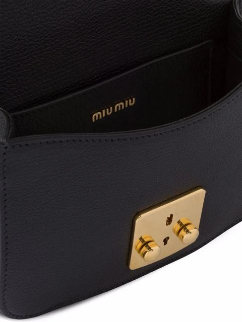 Miu Miu Madras leather shoulder bag - Black