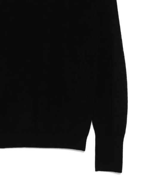 Alysi crew-neck wool sweater - Black