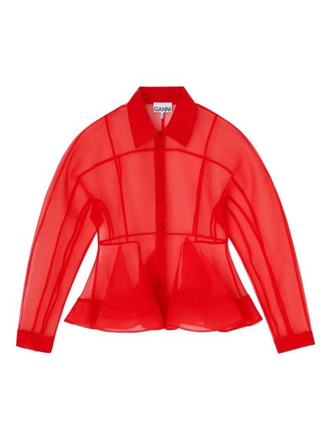 GANNI long-sleeve shirt - Red - zdjęcie produktu nr 1