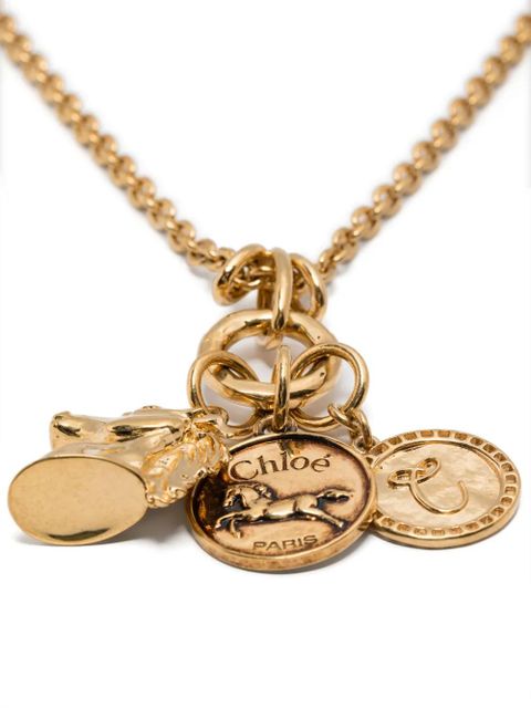 Chloé gold-tone charm necklace