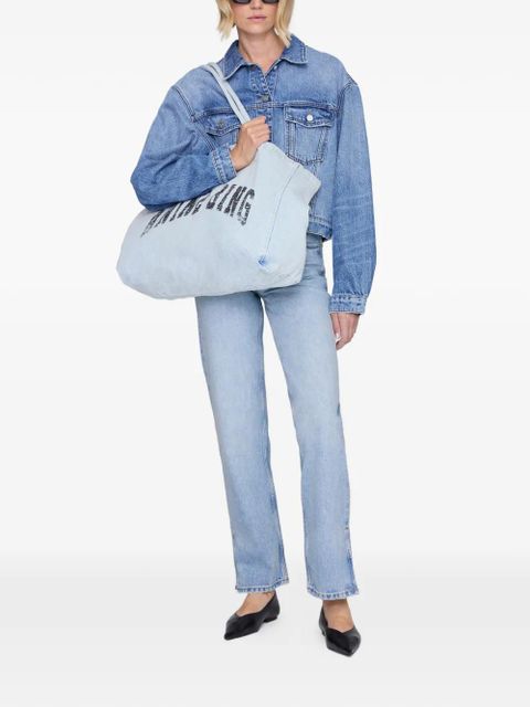 ANINE BING Leo denim tote bag - Blue - zdjęcie produktu nr 2