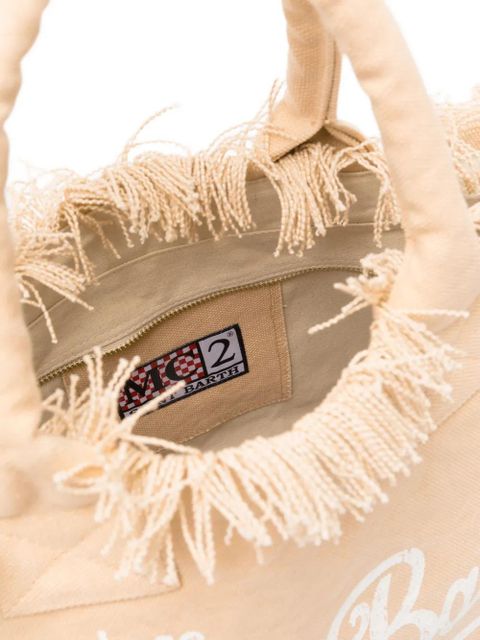 MC2 Saint Barth Vanity frayed-edge tote bag - Neutrals