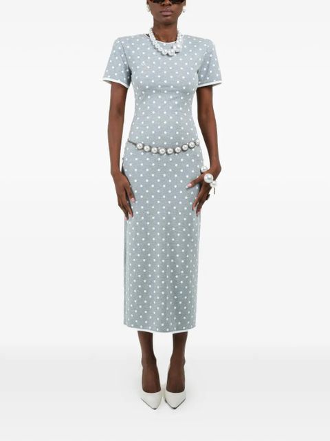 Rowen Rose polka-dot midi dress - Grey - zdjęcie produktu nr 2