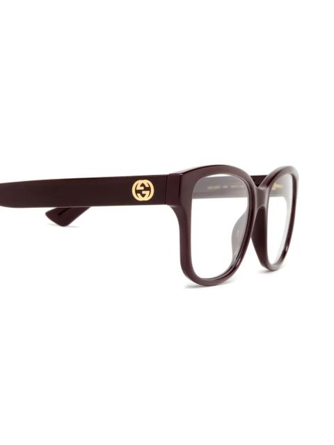 Gucci Eyewear logo-engraved frames - Red