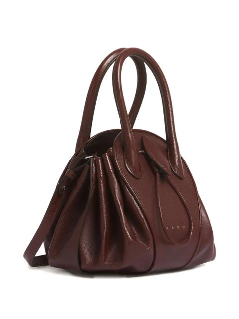 Marni tubular handles tulipea shoulder bag - Brown - zdjęcie produktu nr 2