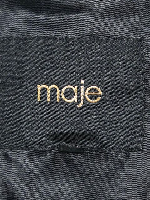 Maje tweed patent jacket - Black