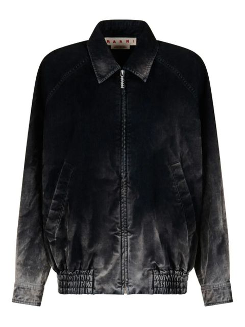 Marni washed zip-up bomber jacket - Black - zdjęcie produktu nr 1