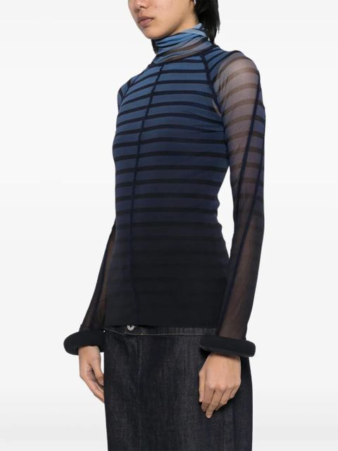 Jean Paul Gaultier 3D striped top - Blue