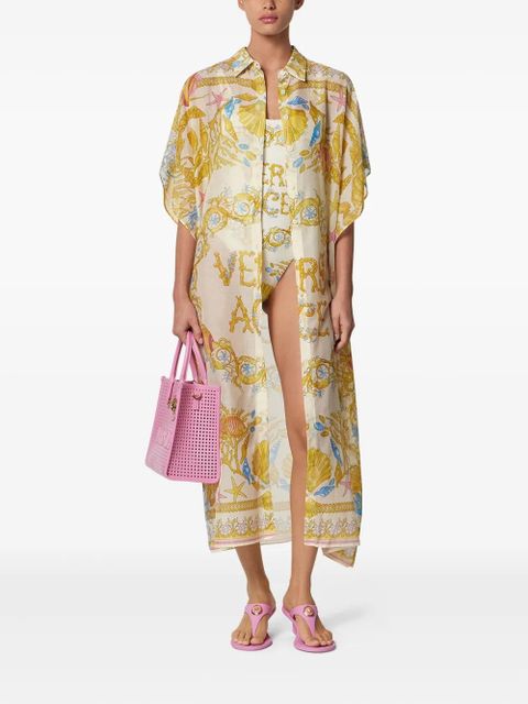 Versace Underwater Barocco cover-up dress - Gold