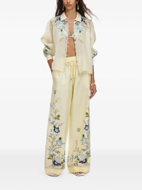 Self-Portrait floral-print palazzo pants - Neutrals - zdjęcie produktu nr 2