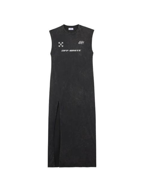 Off-White marble-effect logo-print dress - Black - zdjęcie produktu nr 1