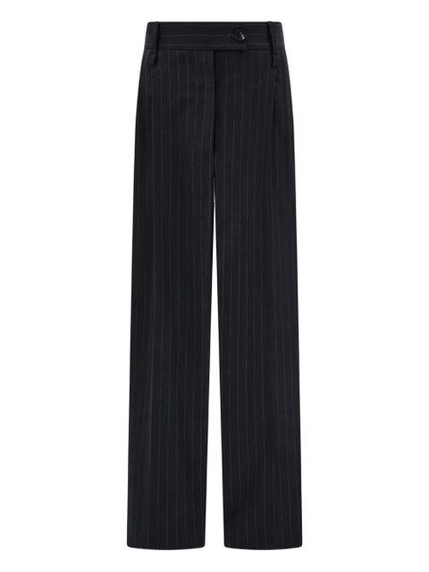 Ferragamo pinstripe pleated trousers - Grey - zdjęcie produktu nr 1
