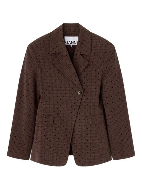 GANNI single-breasted polka dot blazer - Brown - zdjęcie produktu nr 1