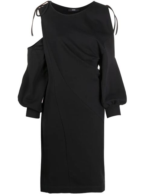 Diesel twist-draped cold-shoulder dress - Black - zdjęcie produktu nr 1