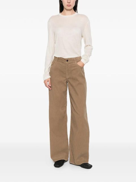 The Row Amia long-sleeve top - Neutrals