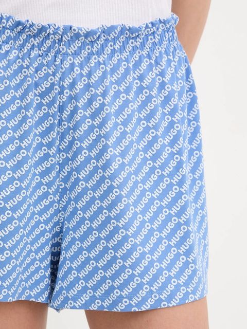HUGO szorty piżamowe NIKKA_SHORTS damskie kolor niebieski 50534304