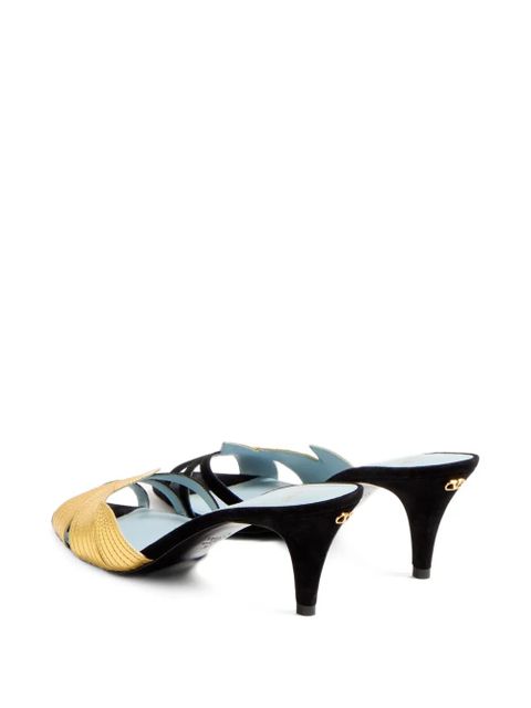 Valentino Garavani Foliefoliage sandals - Black