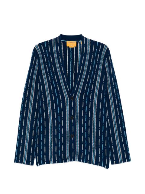 Guest In Residence striped V-neck cardigan - Blue - zdjęcie produktu nr 1