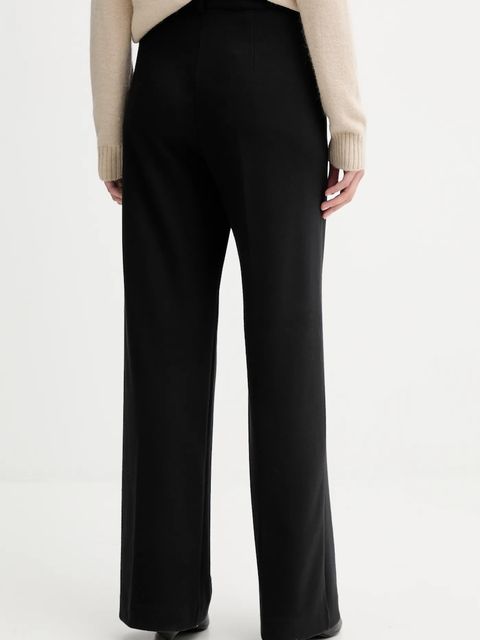 Weekend Max Mara spodnie ZELOTA damskie kolor czarny szerokie high waist 2525786012600