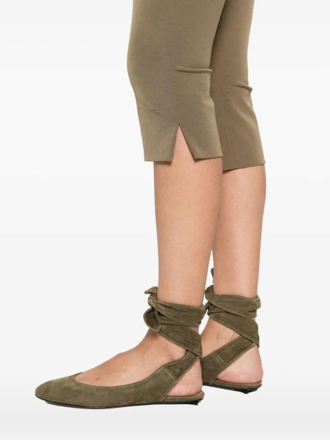 Nanushka Saoirse split-hem capri pants - Green