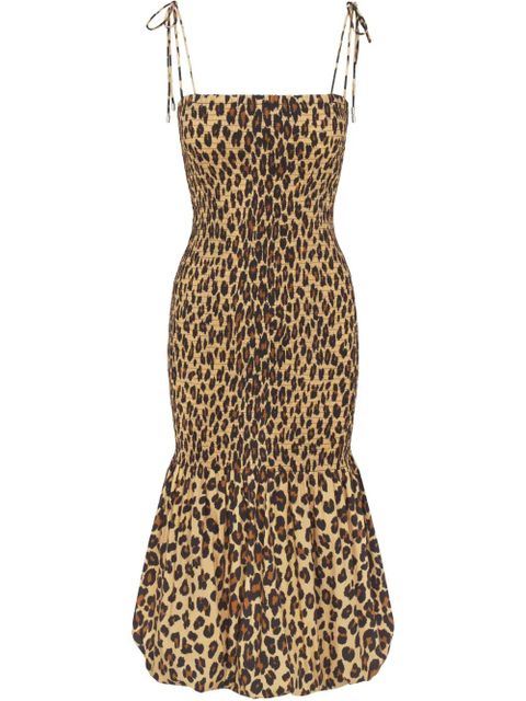 Simon Miller Canto smocked poplin dress - Neutrals - zdjęcie produktu nr 1