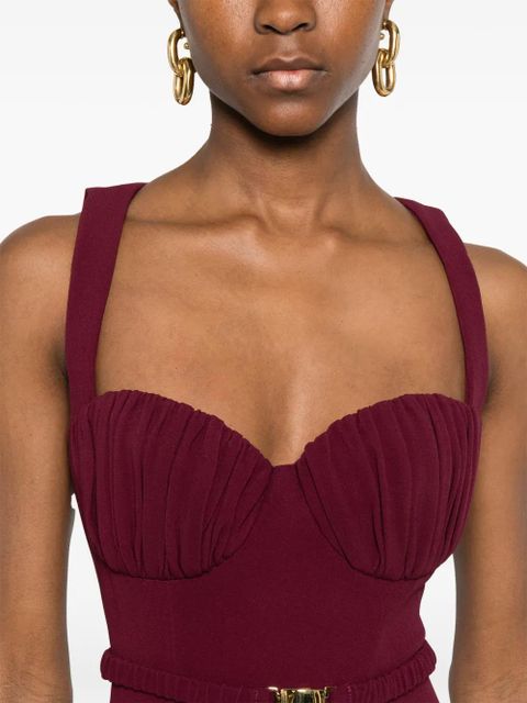 Rowen Rose belt-detail maxi dress - Red