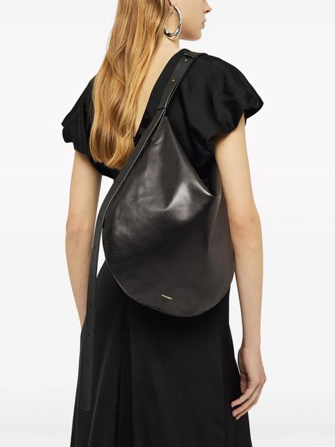 Jil Sander medium Moon leather shoulder bag - Black - zdjęcie produktu nr 2