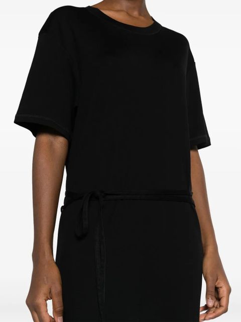 LEMAIRE ribbed-knit belted maxi dress - Black