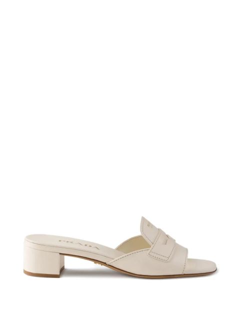 Prada leather sandals - Neutrals - zdjęcie produktu nr 1