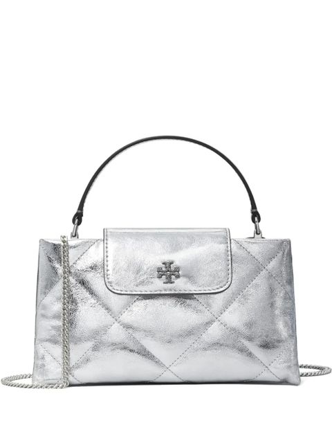 Tory Burch mini Kira diamond-quilted tote bag - Silver - zdjęcie produktu nr 1