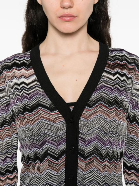 Missoni chevron-knit cardigan - Black - zdjęcie produktu nr 2