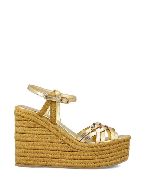 Valentino Garavani woven platform sandals - Gold - zdjęcie produktu nr 1