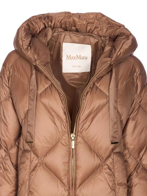 Max Mara Trefe quilted hooded down jacket - Brown