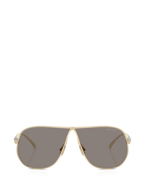 Miu Miu Eyewear pilot-frame sunglasses - Gold - zdjęcie produktu nr 1