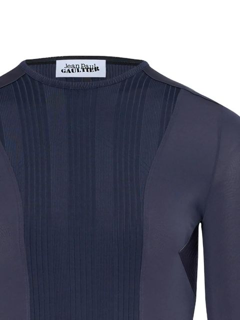 Jean Paul Gaultier cutout ribbed top - Blue - zdjęcie produktu nr 2