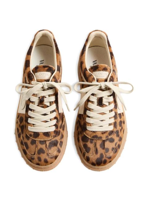 Valentino Garavani Upvillage animalier-print calfskin sneakers - Brown - zdjęcie produktu nr 2