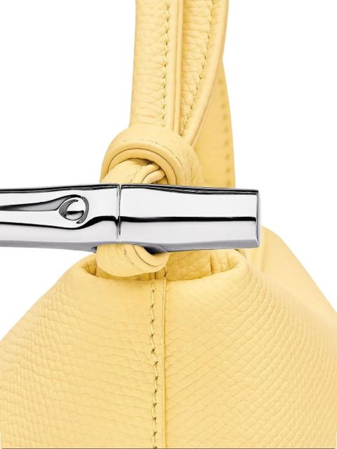 Longchamp Le Roseau textured leather shoulder bag - Yellow