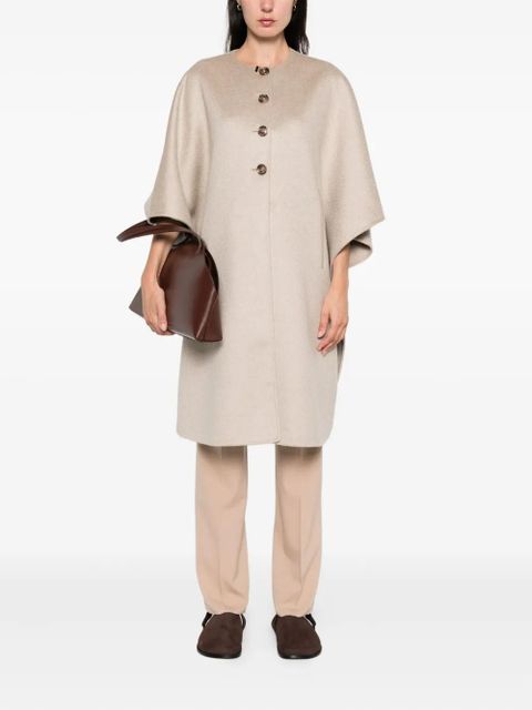 Max Mara button-fastening cashmere cape coat - Neutrals - zdjęcie produktu nr 2