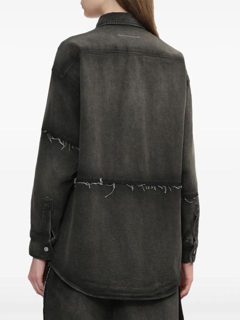 MM6 Maison Margiela numbers-embroidered shirt - Grey