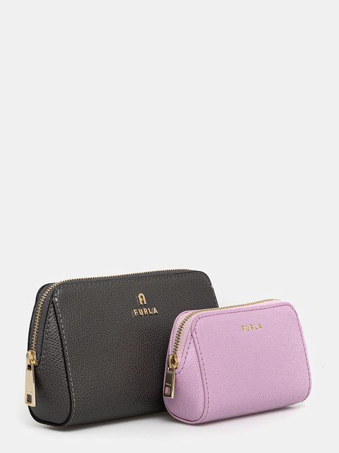 Furla kosmetyczka skórzana 2-pack kolor szary WE00453.ARE000.4313S
