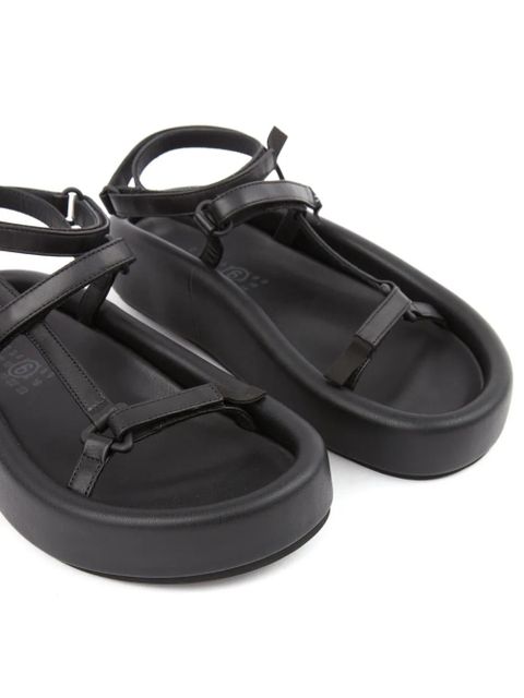 MM6 Maison Margiela Webbing leather sandals - Black
