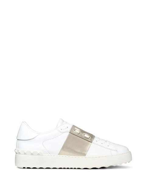 Valentino Garavani open sneakers with metallic stripe - White - zdjęcie produktu nr 1